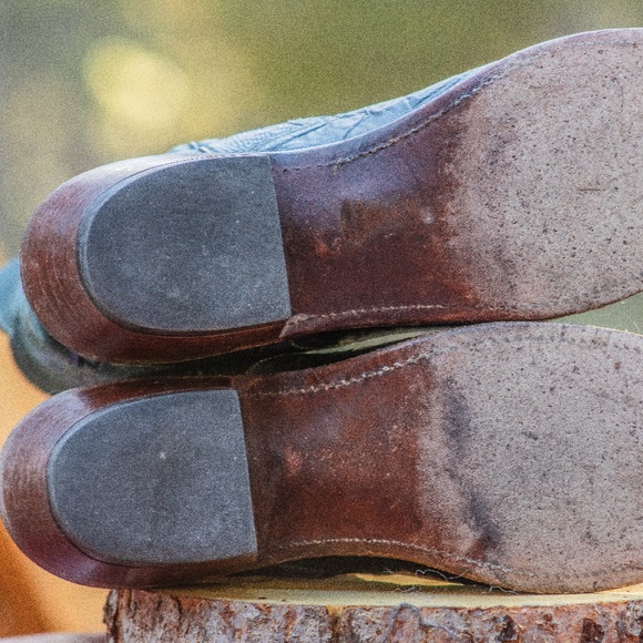 Old Gringo Teju Lizard Teal Cowboy boots - Picture 16 of 16